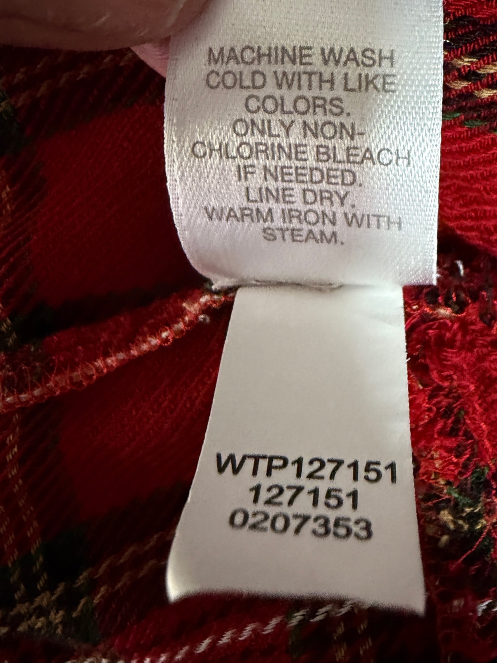 J.Jill Red Plaid Ruffle Hem Tunic Blouse Size M Cottagecore Holiday - Picture 10 of 10